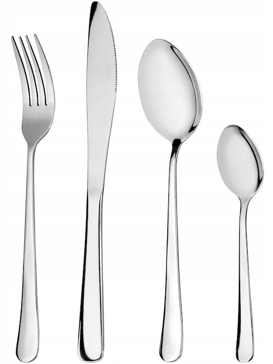 Kadax Set de Tacâmuri Inoxidabil Argintiu 24buc