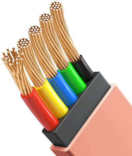 Mcdodo Flat / Retractable USB to Lightning / Type-C / micro USB 1.2m 3A Cable Orange (CA-7252)