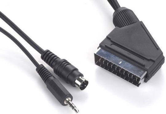Gembird Καλώδιο Scart-Stecker - S-Video-Stecker 15m Schwarz CCV-4444-15M