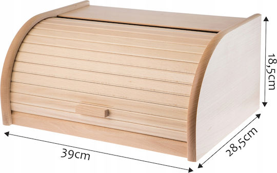 Kadax Кутия за хляб с капак Дърво Кафява 39x28.5x18.5см