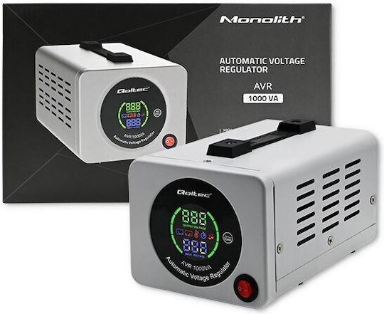 Qoltec Avr Compact Σταθεροποιητής Τάσης 1000VA με 1 Πρίζα Ρεύματος