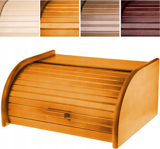 Kadax Bread Box with Lid Wooden Beige