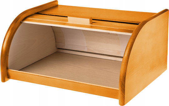 Kadax Bread Box with Lid Wooden Beige