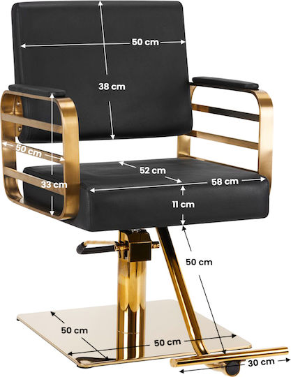 Gabbiano Hairdressing Chair Avila Gold Black