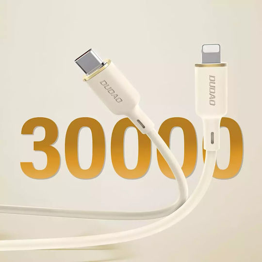 Dudao Regular USB to Lightning Type-C micro USB Cable Beige 1.2m 304004-156311