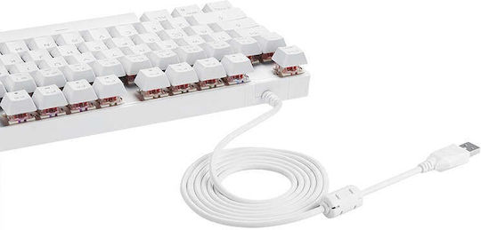 Motospeed K82 Gaming Μηχανικό Πληκτρολόγιο Tenkeyless με Outemu Red διακόπτες και RGB φωτισμό (Αγγλικό US) Λευκό