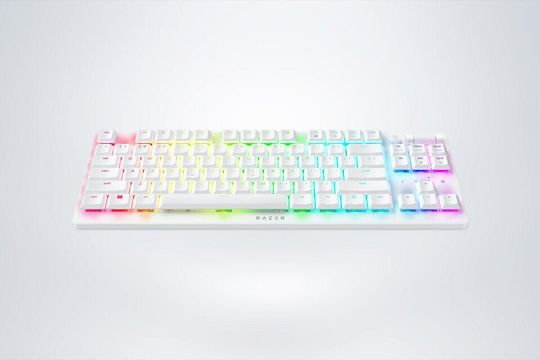 Razer DeathStalker V2 Pro TKL Drahtlos Optisch Gaming Tastatur Tenkeyless mit Razer Linear Schaltern und RGB-Beleuchtung (Englisch US) Weiß