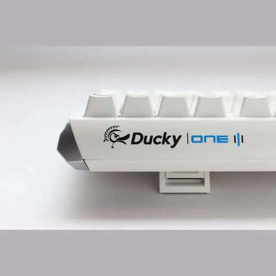 Ducky One 3 TKL Гейминг Механична Клавиатура Без ключове с Cherry MX Speed Silver суичове и RGB подсветка (Английски US) Pure White