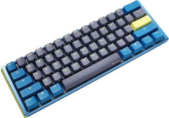 Ducky One 3 Mini Daybreak Gaming Mechanische Tastatur 60% mit Cherry MX Geräuschlos Rot Schaltern und RGB-Beleuchtung (Englisch US) Blue/Grey