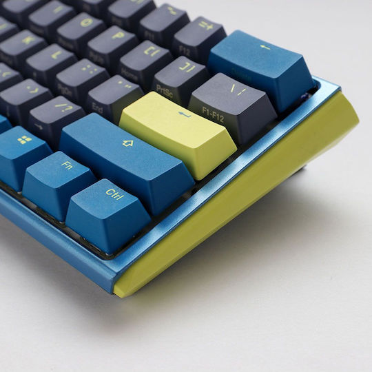 Ducky One 3 Mini Daybreak Gaming Mechanische Tastatur 60% mit Cherry MX Geräuschlos Rot Schaltern und RGB-Beleuchtung (Englisch US) Blue/Grey