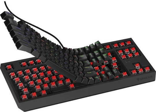 Genesis Thor 230 TKL Gaming Mechanical Keyboard Tenkeyless with Outemu Red Switches and RGB Lighting English US