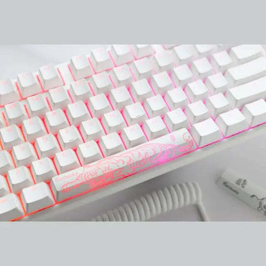 Ducky One 3 Gaming Mechanische Tastatur mit Cherry MX Braun Schaltern und RGB-Beleuchtung (Englisch US) Pure White
