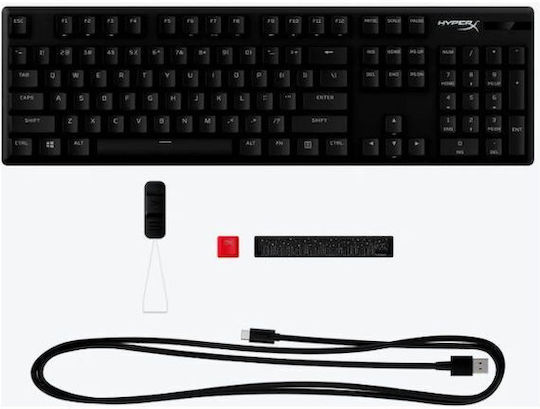 HyperX Alloy Origins PBT Gaming Mechanical Keyboard with HyperX Red switches and RGB lighting (English US)