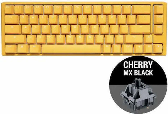 Ducky One 3 SF Gaming Μηχανικό Πληκτρολόγιο 65% με Cherry MX Black διακόπτες και RGB φωτισμό (Αγγλικό US) Κίτρινο