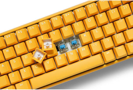 Ducky One 3 SF Gaming Μηχανικό Πληκτρολόγιο 65% με Cherry MX Black διακόπτες και RGB φωτισμό (Αγγλικό US) Κίτρινο