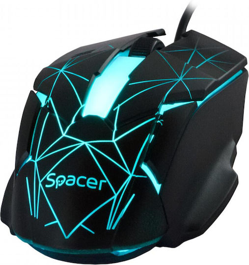 Spacer SP-GK-01 Set Gaming Tastatur mit RGB-Beleuchtung & Maus (Englisch US)
