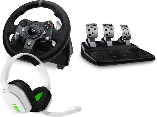Logitech G920 + Astro A10 Bundle Lenkrad mit Pedalen für PC / XBOX Eins / Xbox Serie X/S mit 900° Drehung