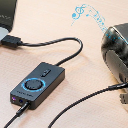 Vention Εξωτερική USB Κάρτα Ήχου 2.0 CDRBF