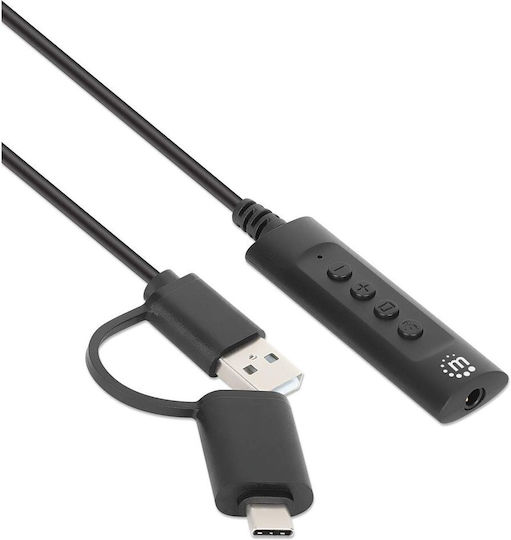 Manhattan External USB-C 2.0 Sound Card (153560)