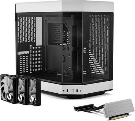 HYTE Y60 Геймърско бюро Midi Tower Компютърна кутия със страничен прозорец Black / White