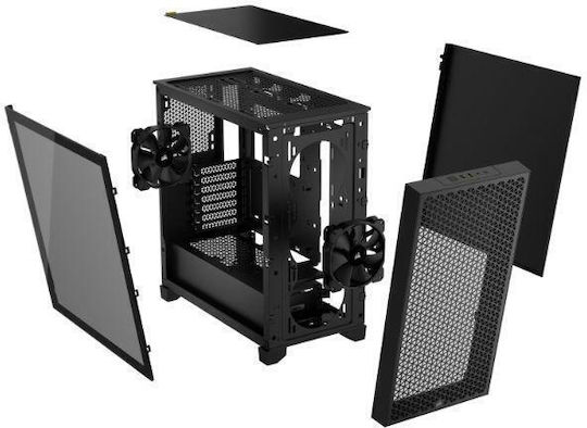 Corsair 3000D Airflow Gaming Midi Tower Κουτί Υπολογιστή με Πλαϊνό Παράθυρο Μαύρο