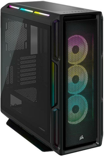 Corsair ICUE 5000T RGB Gaming Midi-Turm Computergehäuse mit Seitenfenster Schwarz