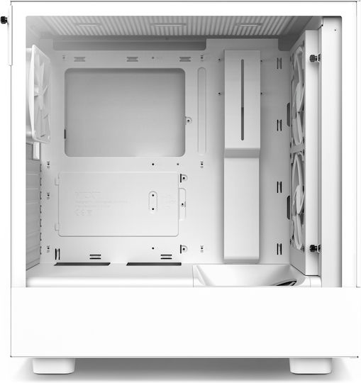 NZXT H5 Flow Gaming Midi Tower Κουτί Υπολογιστή με Πλαϊνό Παράθυρο Λευκό