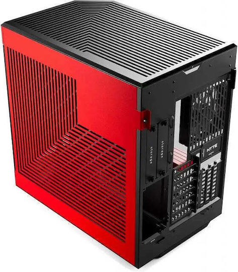 HYTE Y60 Gaming Midi Tower Κουτί Υπολογιστή με Πλαϊνό Παράθυρο Κόκκινο