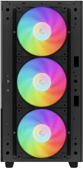 Deepcool CH560 Gaming Middle Tower Carcasă Calculator cu Fereastră Laterală și Iluminare RGB Negru