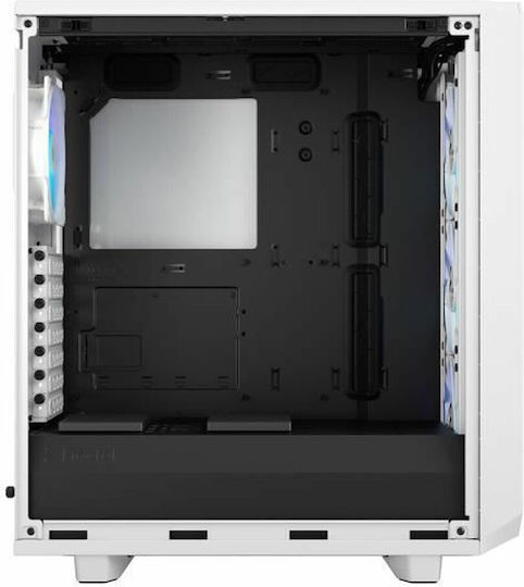 Fractal Design Meshify 2 Gaming Midi Tower Κουτί Υπολογιστή με Πλαϊνό Παράθυρο και RGB Φωτισμό White TG Clear Tint