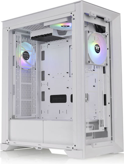 CTE T500 TG ARGB Snow Gaming Full Tower Computer Case with Side Window White