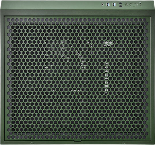 Thermaltake The Tower 200 Snow Mini Chassis Гейминг Мини кула Компютърна кутия със страничен прозорец Състезателно зелено
