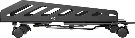 Maclean Energy Desk Mounted Computer Tower Stand with Casters RS480