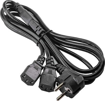 Akyga Schuko - IEC C13 Kabel 1.8m Schwarz (AK-PC-04A)