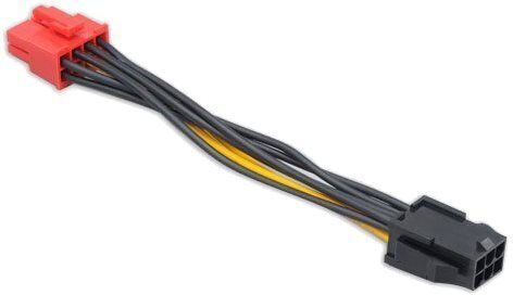 Akasa 6-Pin PCIe - 8-Pin PCIe Cable 0.1m Πολύχρωμο AK-CB052