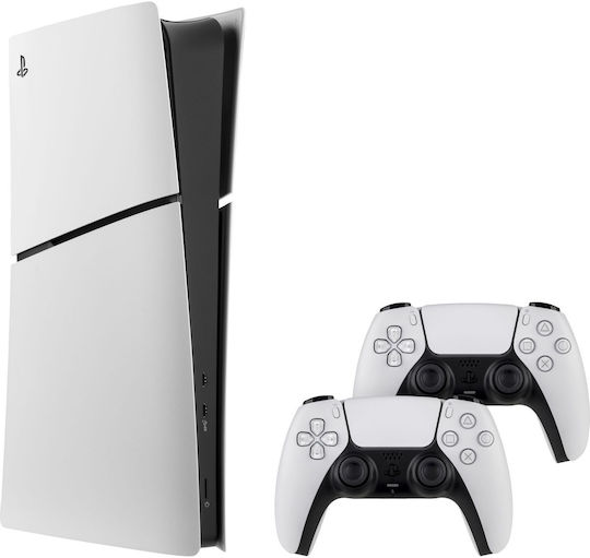 Sony PlayStation 5 Slim Digital 1TB with Second DualSense (Official Bundle)