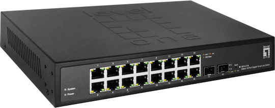 Level One GES-2118 Hilbert Managed L2 Switch με 16 Θύρες Gigabit (1Gbps) Ethernet και 2 SFP Θύρες