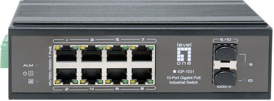 Level One Unmanaged L2 PoE+ Switch with 10 Gigabit (1Gbps) Ethernet Ports