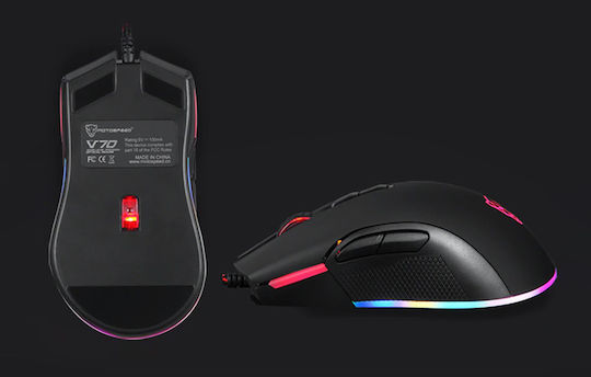 Motospeed V70 RGB Gaming Mouse 12000 DPI Black