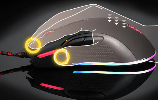 Motospeed V70 RGB Gaming Mouse 12000 DPI Black