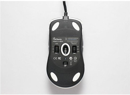 Ducky Feather RGB Gaming Mouse Black / White