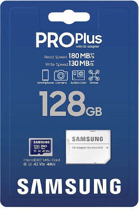 Samsung Evo Plus microSDXC 128GB U3 V30 A2 UHS-I 160MB/s с адаптер