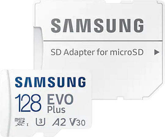 Samsung Evo Plus microSDXC 128GB U3 V30 A2 UHS-I 160MB/s с адаптер