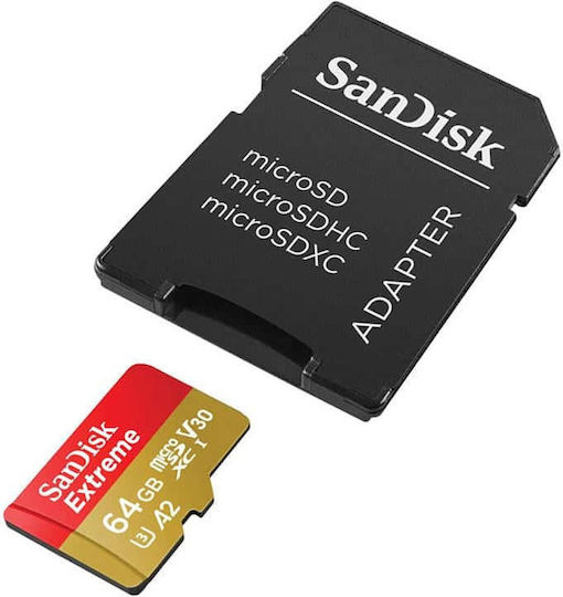 Sandisk Extreme microSDXC 128GB U3 V30 A2 UHS-I 190MB/s с адаптер