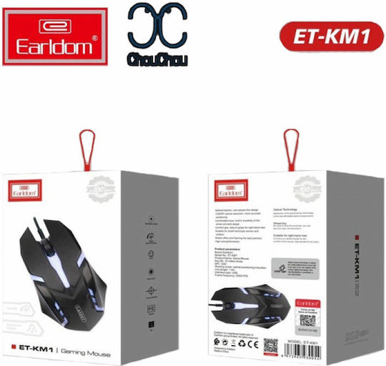 Earldom ET-KM1 Gaming Ποντίκι Μαύρο