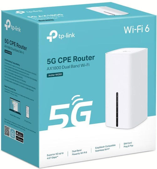 TP-LINK Archer NX200 v1 Wireless 5G Router Wi‑Fi 6 with 2 Gigabit Ports