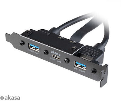 Akasa USB 3.1 Gen 2 Internal Adapter Cable with dual Gen 1 Type-A ports AK-CBUB52-50BK