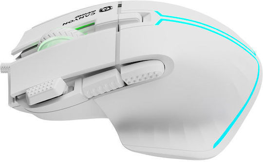 Canyon Fortnax GM-636 RGB Gaming Ποντίκι 20000 DPI Λευκό