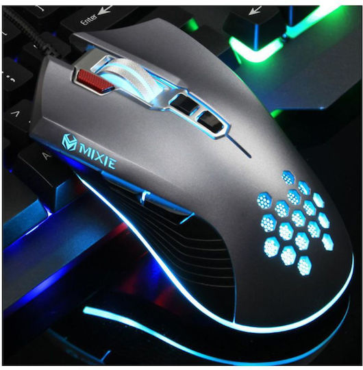 Mixie M10 RGB Геймърска Мишка 4800 DPI Сив