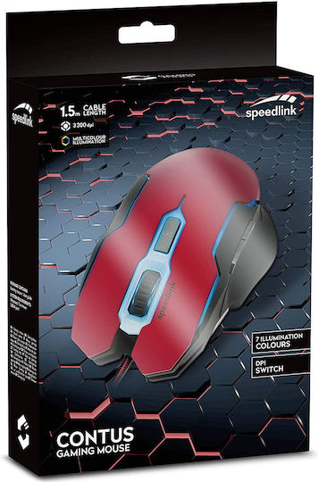 SpeedLink Contus RGB Gaming Mouse 3200 DPI Red